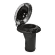 Attwood Deck Fill fCarbon Canister System  Straight Body  Scalloped Chrome Cap 99DFCCSZ1S