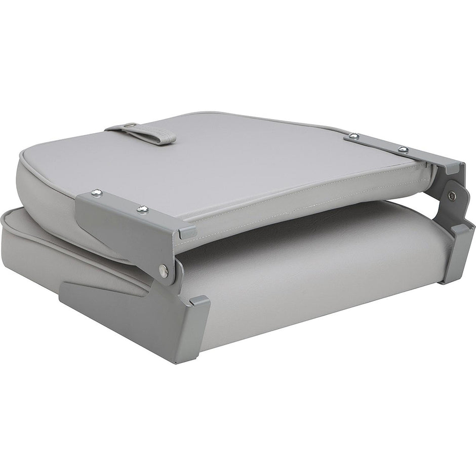 Attwood SwivlEze Low Back Padded Flip Seat  Grey 98395GY
