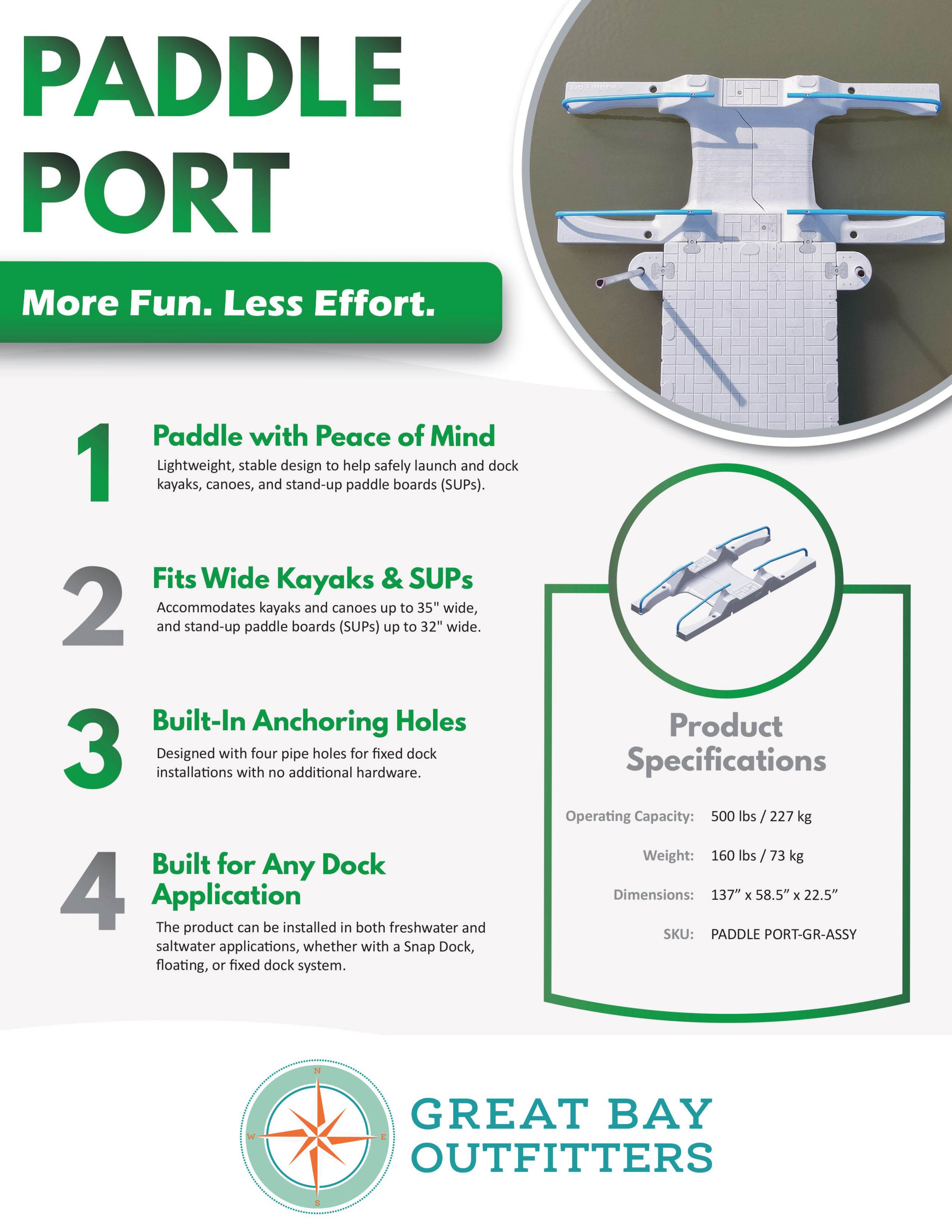 Snap Dock Paddle Port