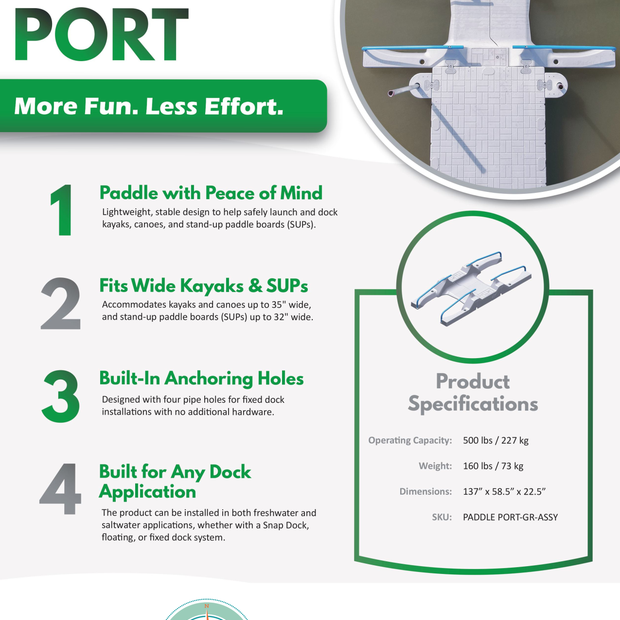 Snap Dock Paddle Port