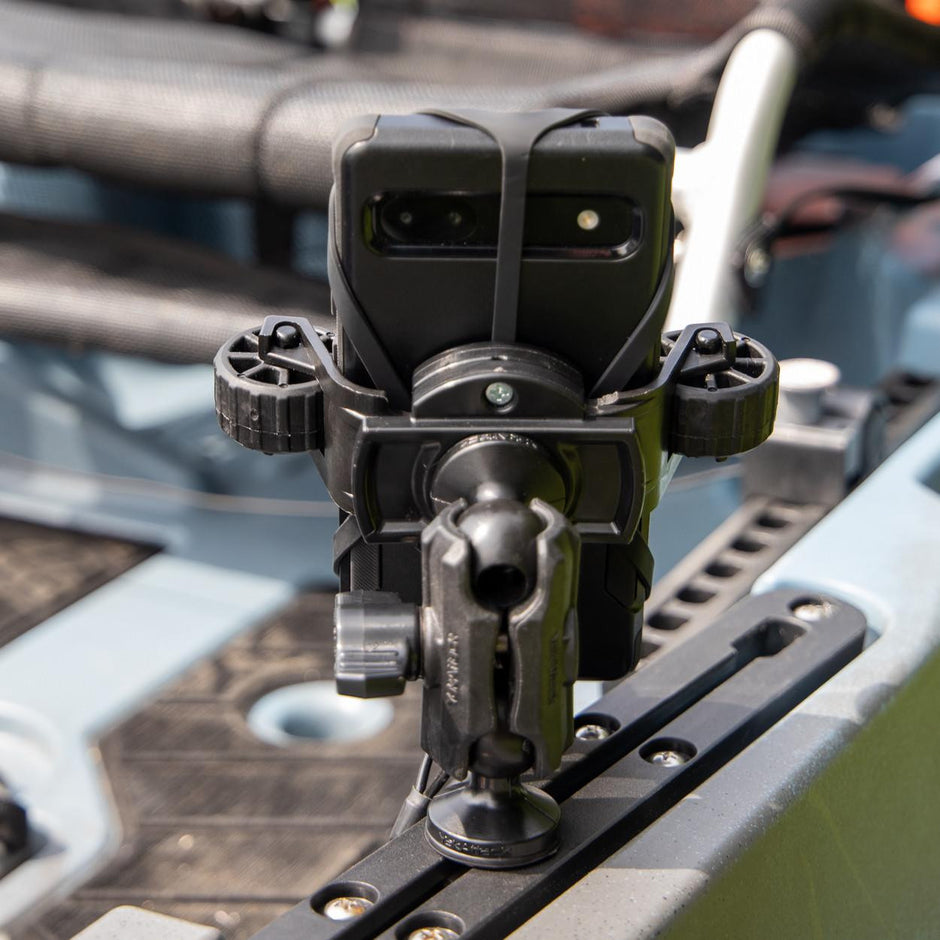 Yakattack Rotogrip Phone Holder with 1 Screwball Track Mount (CMS-1008) | Kayak fishing Accessories